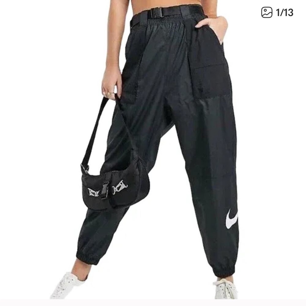 Nike SWOOSH pull on belted joggers